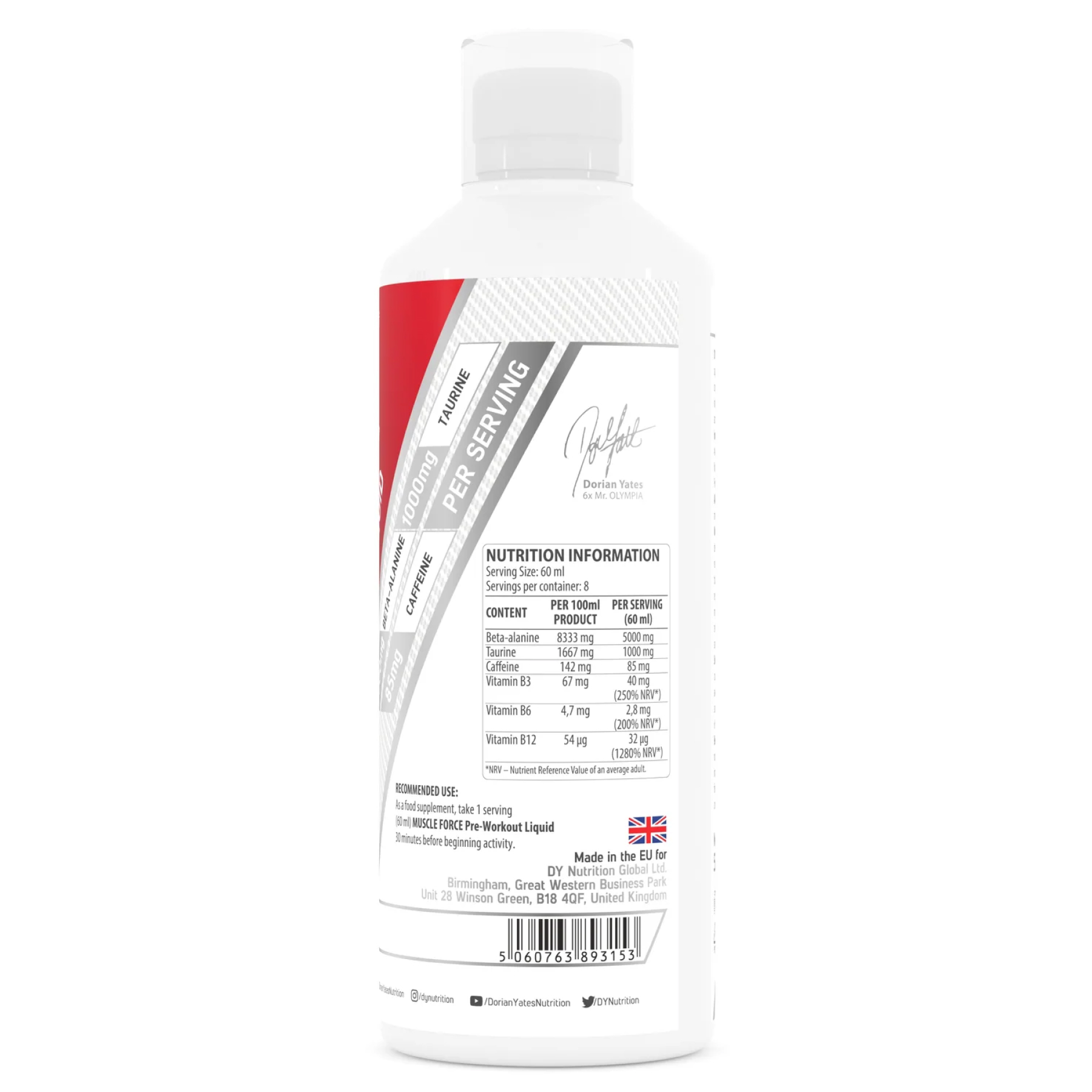 Muscle Force PWO Liquid - 500ml Orange - Зображення 2
