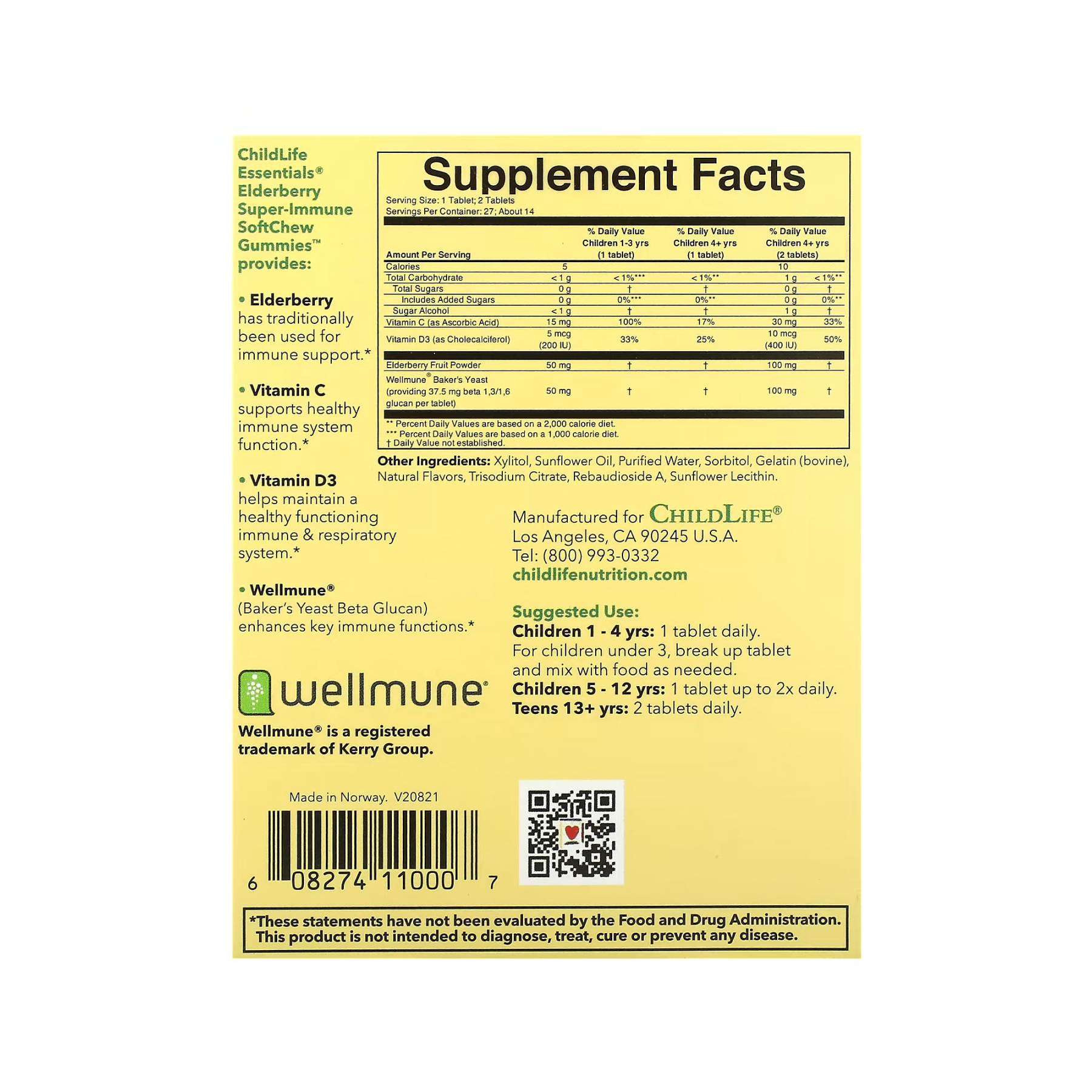 Elderberry Super-Immune SoftChew Gummies - 27 tabs Natural Berry - Зображення 2