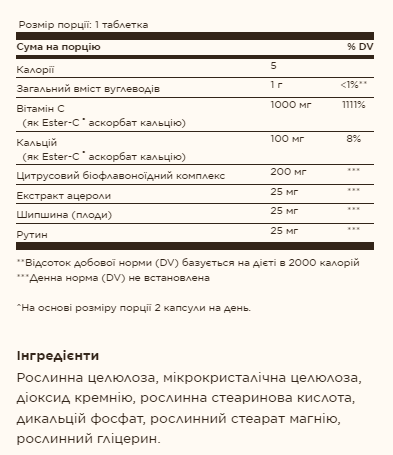 Ester-C Plus 1000mg Vitamin C - 180 tabs - Зображення 2