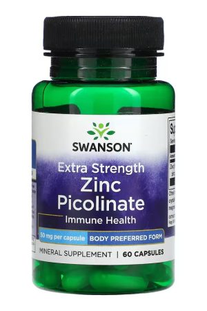 Extra Strength Zinc Picolinate Body Preferred Form 50mg - 60 caps