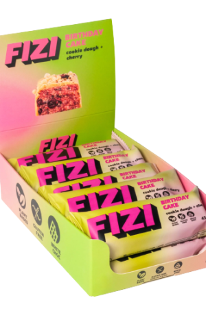FIZI Protein Bar Box - 10x45g Cookie Dough + Chery