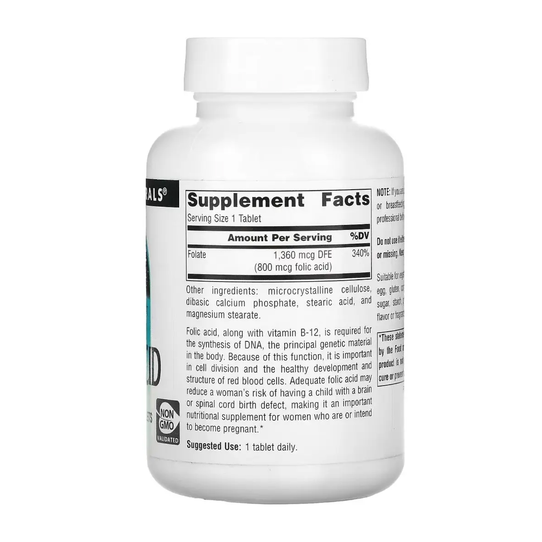 Folic Acid 800 mcg - 200 tabs - Зображення 2