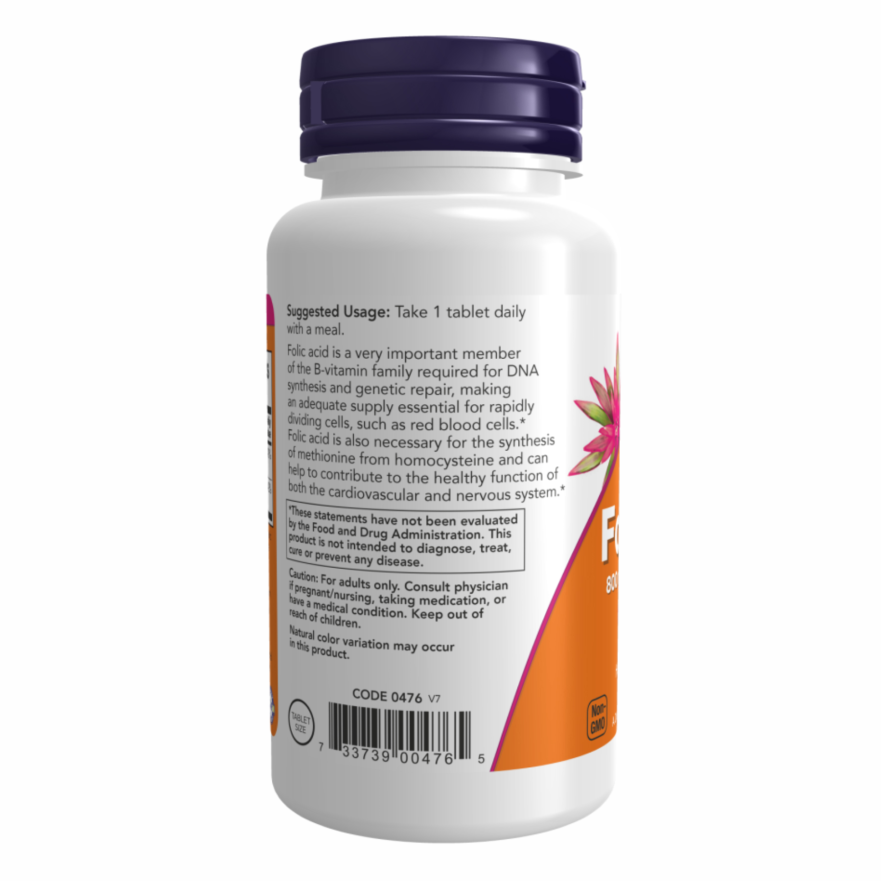 Folic Acid 800mcg - 250 tabs - Зображення 3