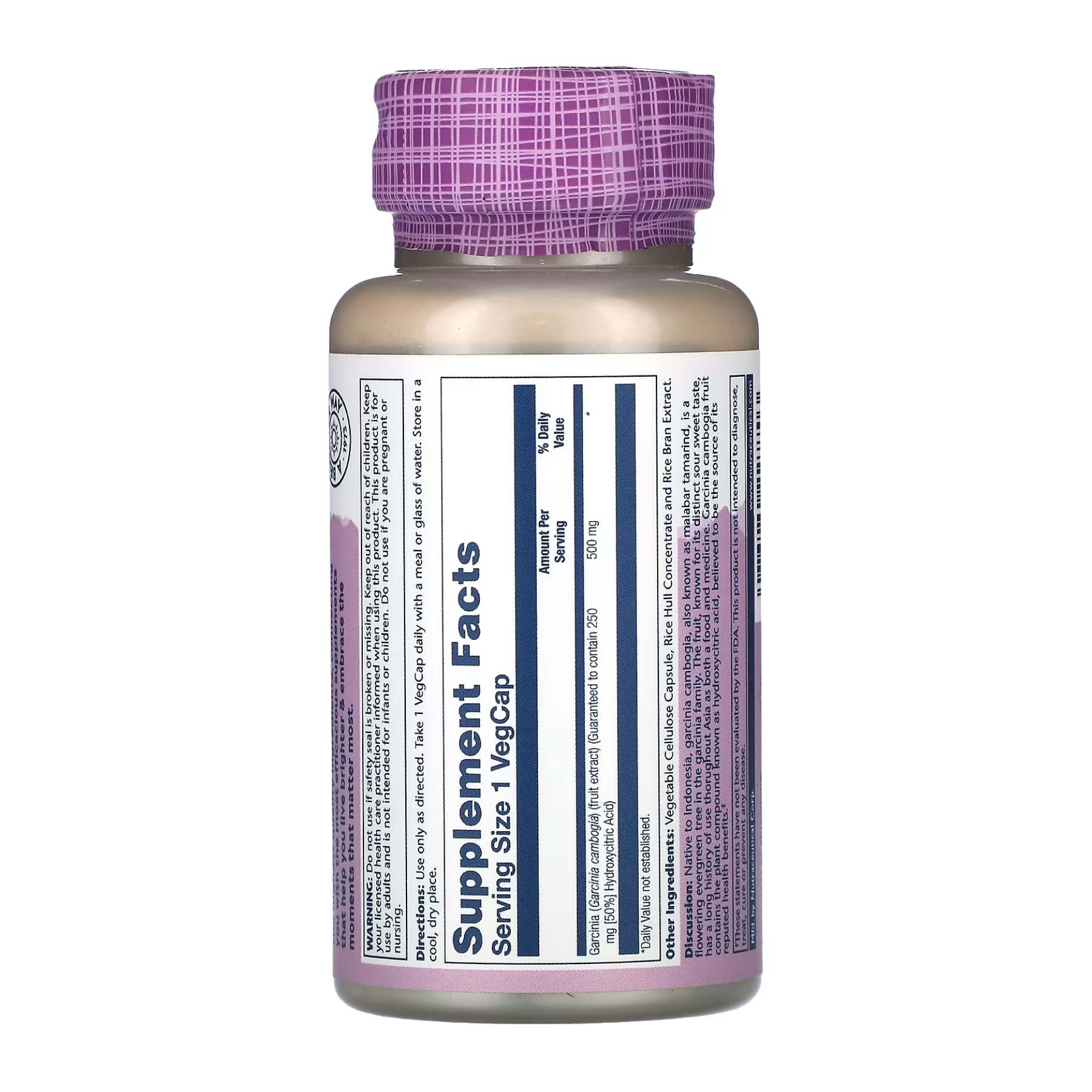 Garcinia Cambogia Fruit Ext 500mg - 60 veg caps - Зображення 2