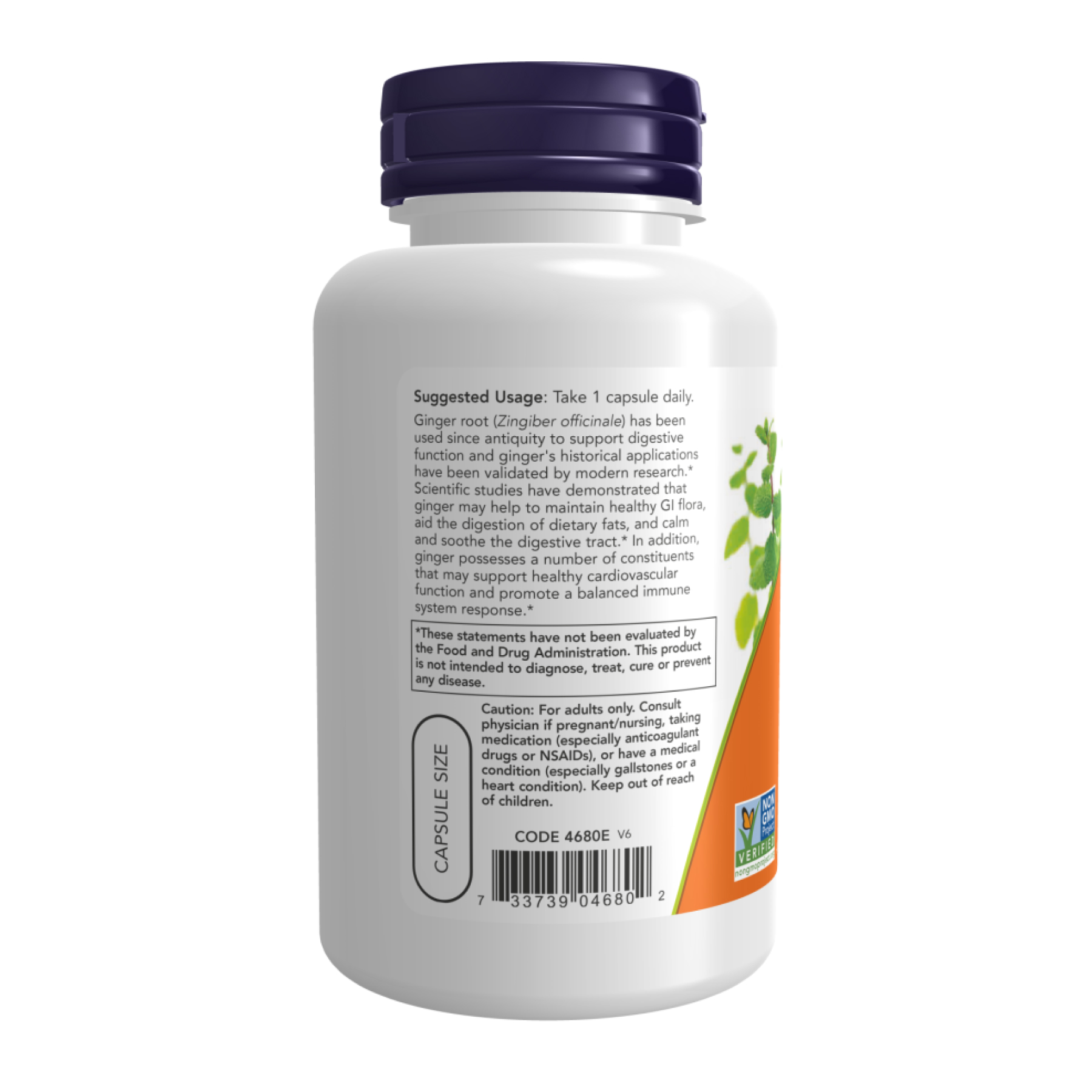 Ginger Root 550mg - 100 vcaps - Зображення 3