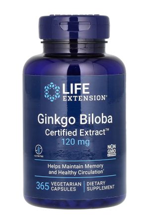 Ginkgo Biloba Certified Extract™	120mg - 365 vcaps