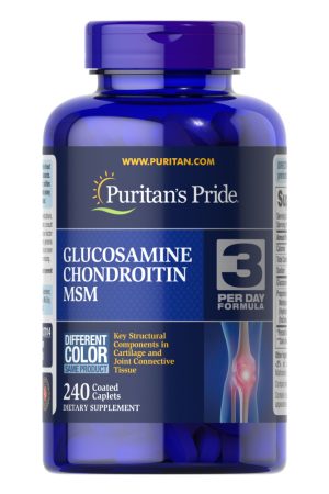 Glucosamine Chondroitin MSM Double Strength - 240 Caplets (Пошкоджена банка)