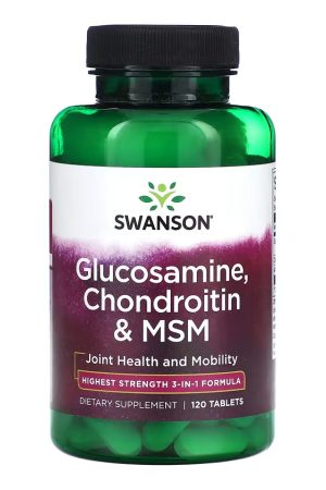 Glucosamine, Chondroitin & Msm Highest Strength3-in-1 Formula - 120 tabs