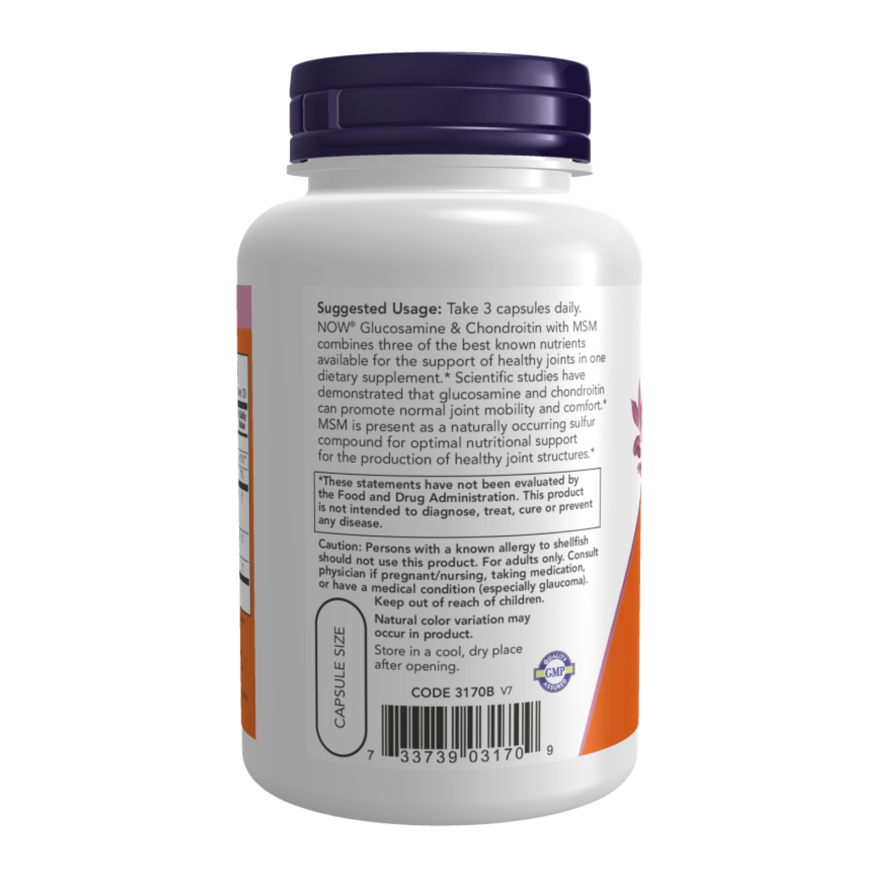 Glucosamine & Chondroitin with MSM - 180 vcaps - Зображення 3