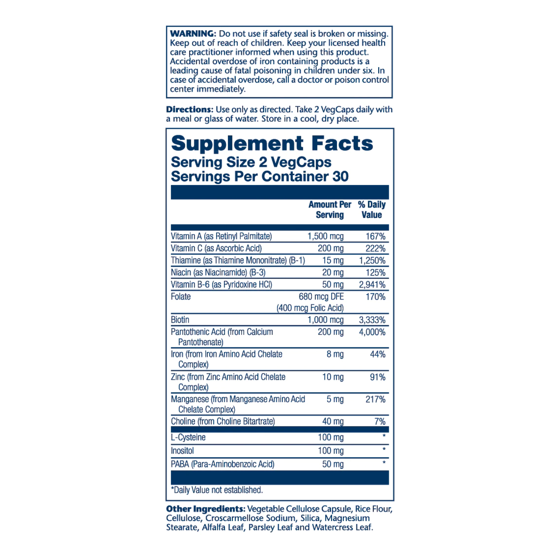 Hair Nutrients - 60 vcaps - Зображення 2