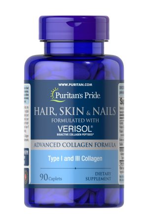 Hair, Skin and Nails formulated with VERISOL® - 90 caps (Пошкоджена+ 06.26)