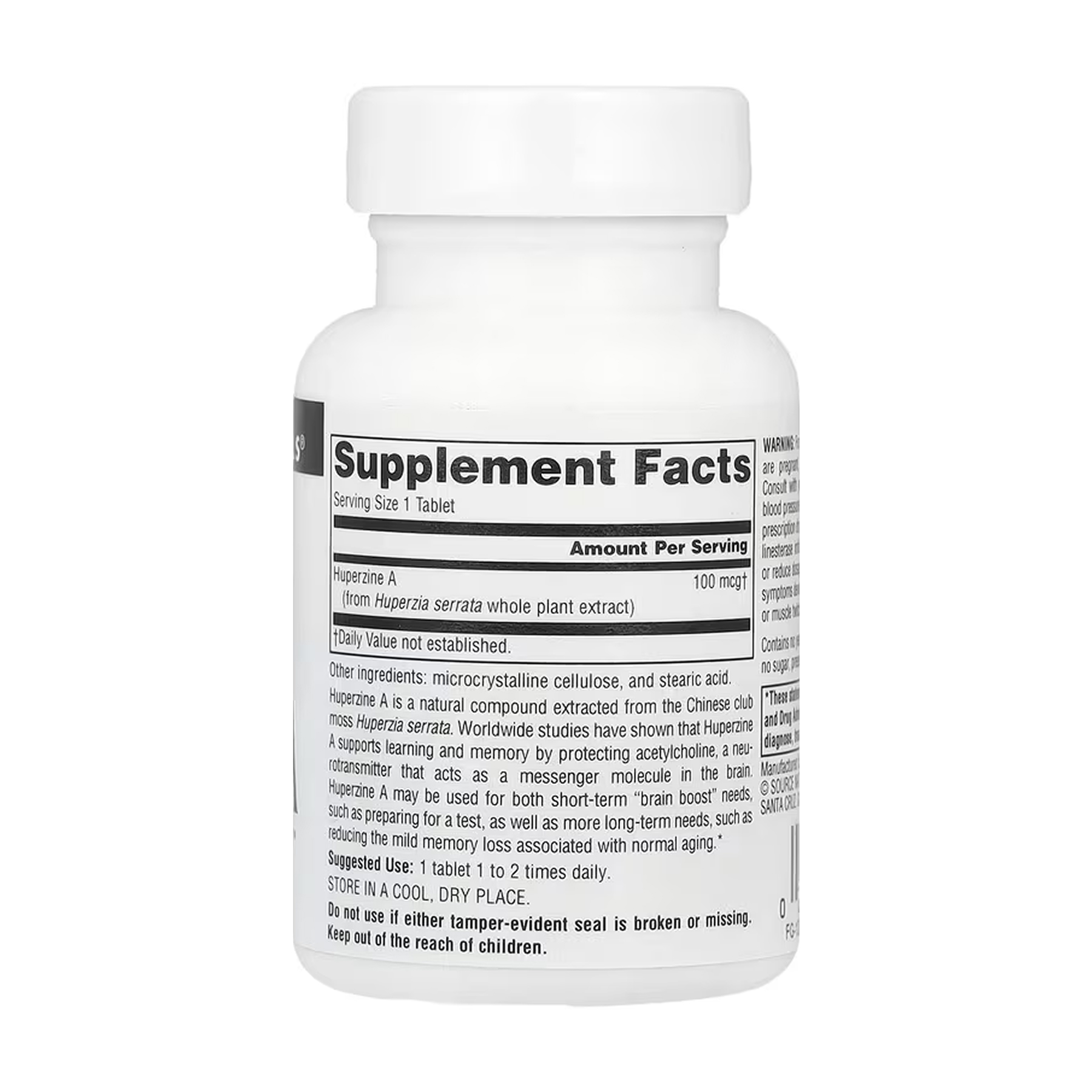 Huperzine A 100 mcg - 60 tabs - Зображення 2