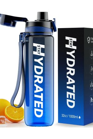 Hydrated Water Bottle - 1000ml Tritan Blue Gray (Пошкоджена упаковка)