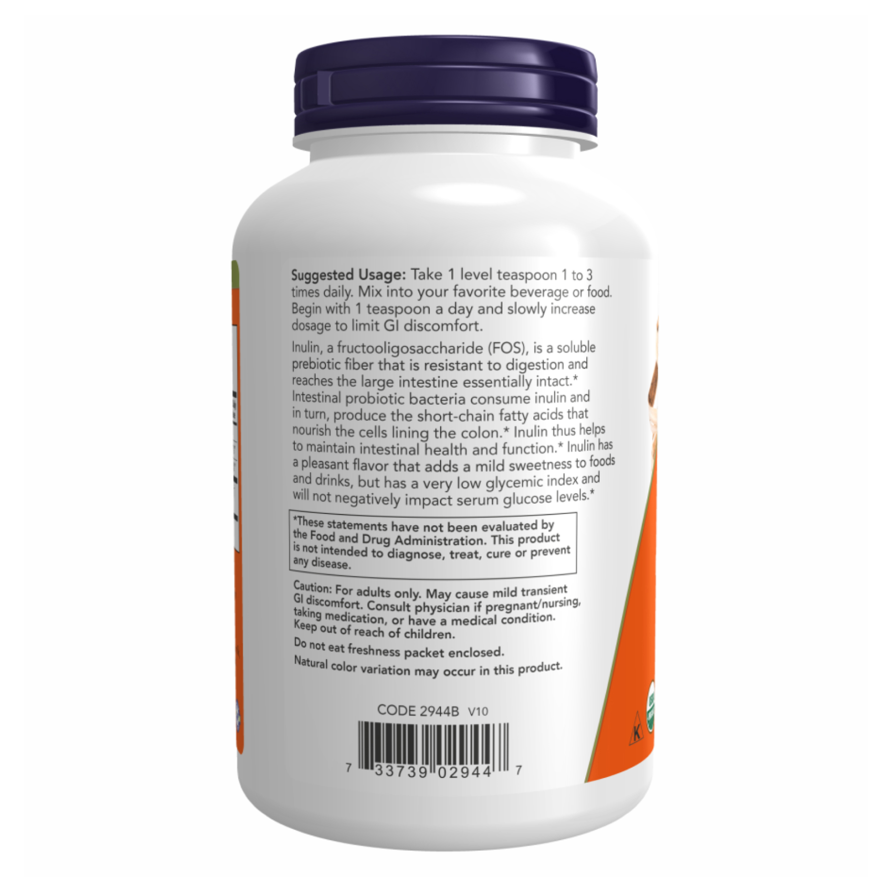 Inulin Powder - 227g - Зображення 3