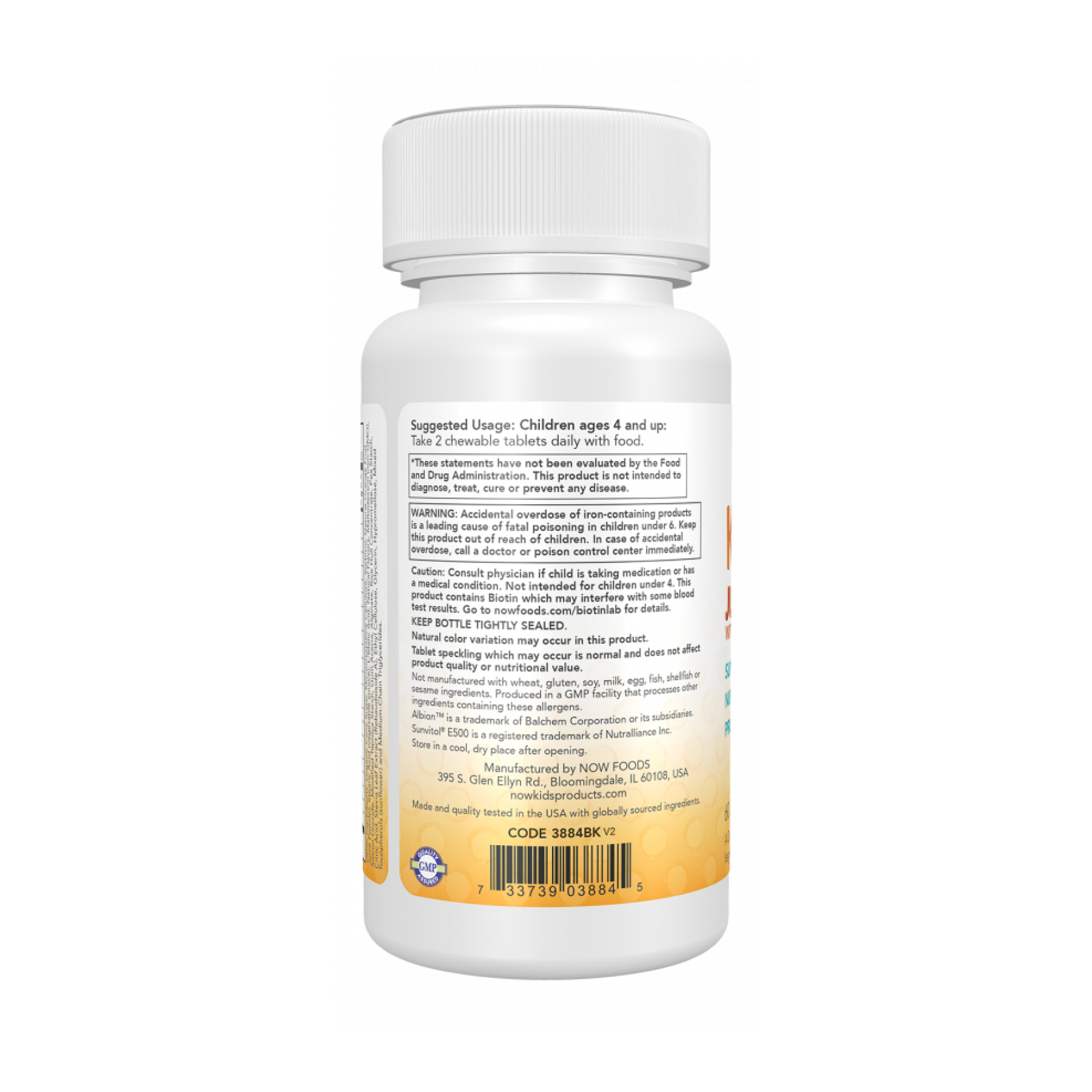 Kid Vits™ Juicy Orange Chewable - 60 tabs - Зображення 3