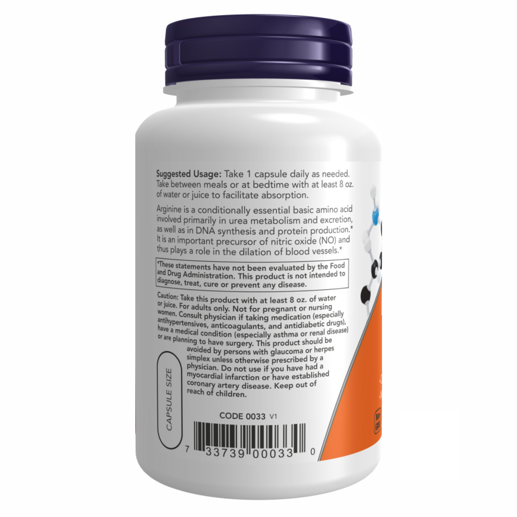 L-Arginine 700mg - 180 vcaps - Зображення 3