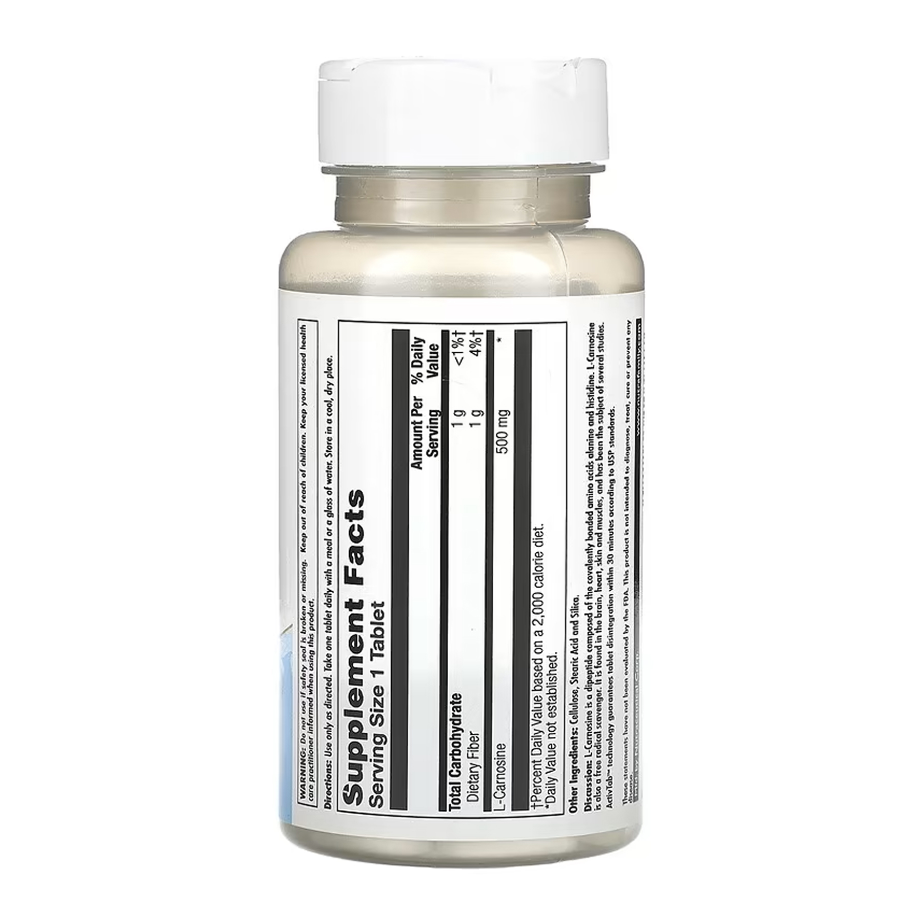 L-Carnosine 500mg - 30 caps - Зображення 2