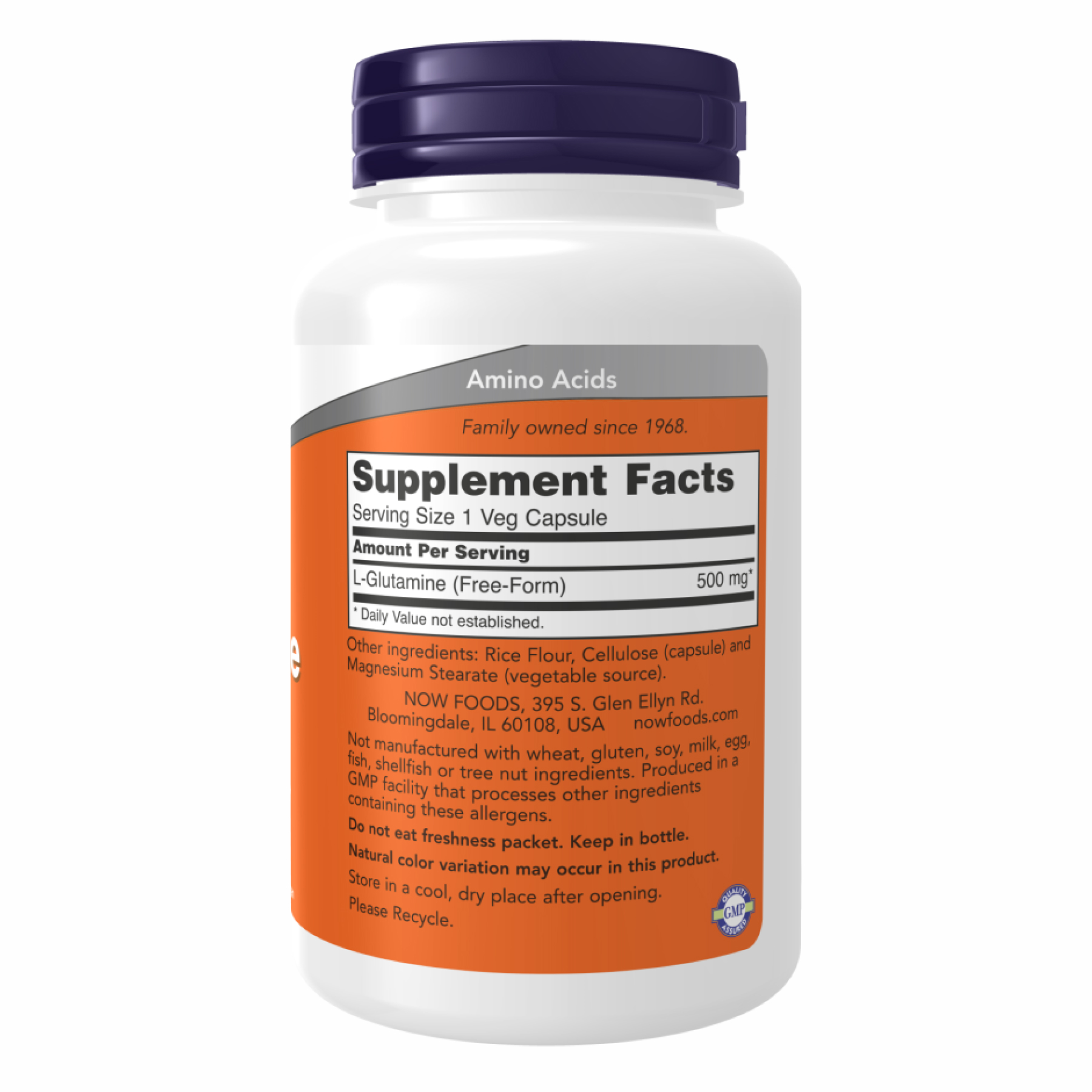 L-Glutamine 500mg - 120 vcaps - Зображення 2