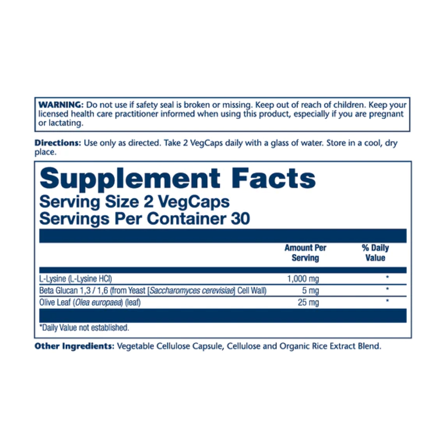 L-Lysine with Beta Glucan 1000mg - 60 vcaps - Зображення 2