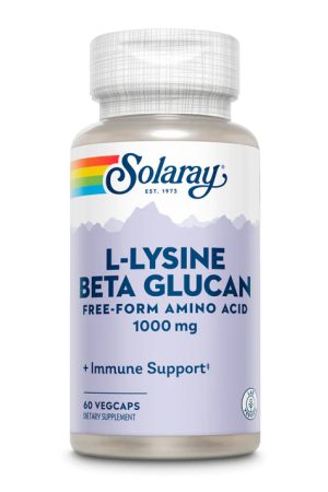 L-Lysine with Beta Glucan 1000mg - 60 vcaps