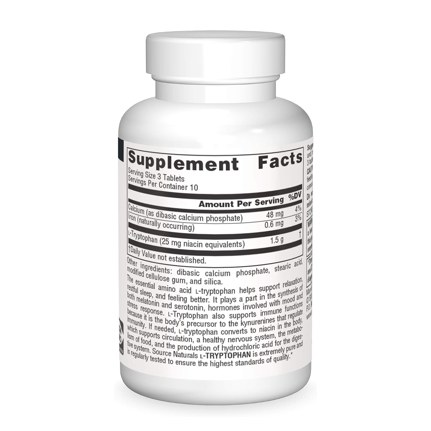 L-Tryptophan 500 mg - 30 tabs - Зображення 2