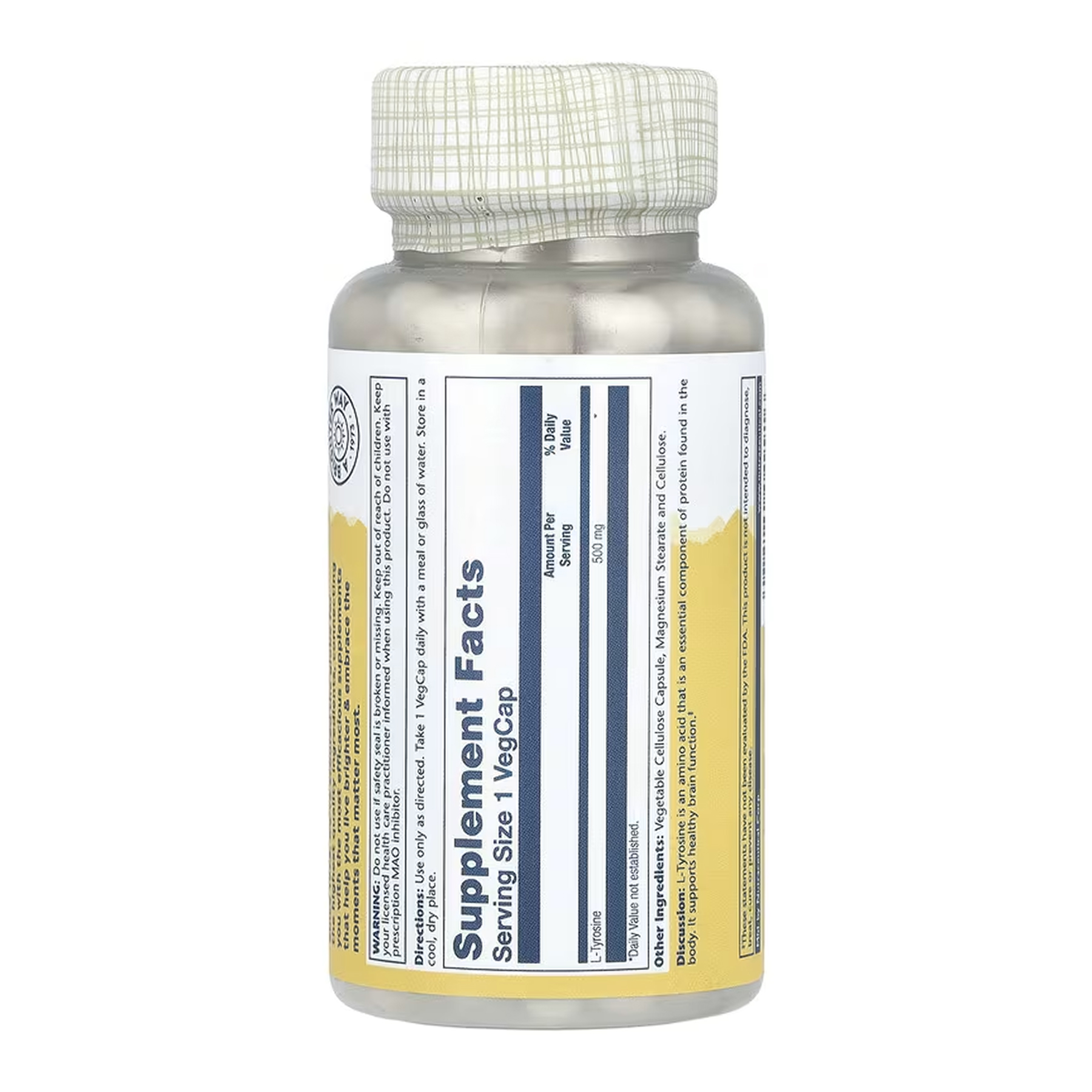 L-Tyrosine 500mg - 100 vcaps - Зображення 2