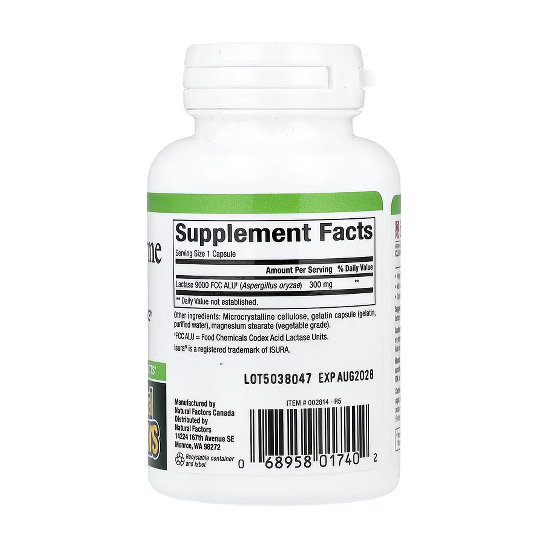 Lactase Enzyme - 60 caps - Зображення 2