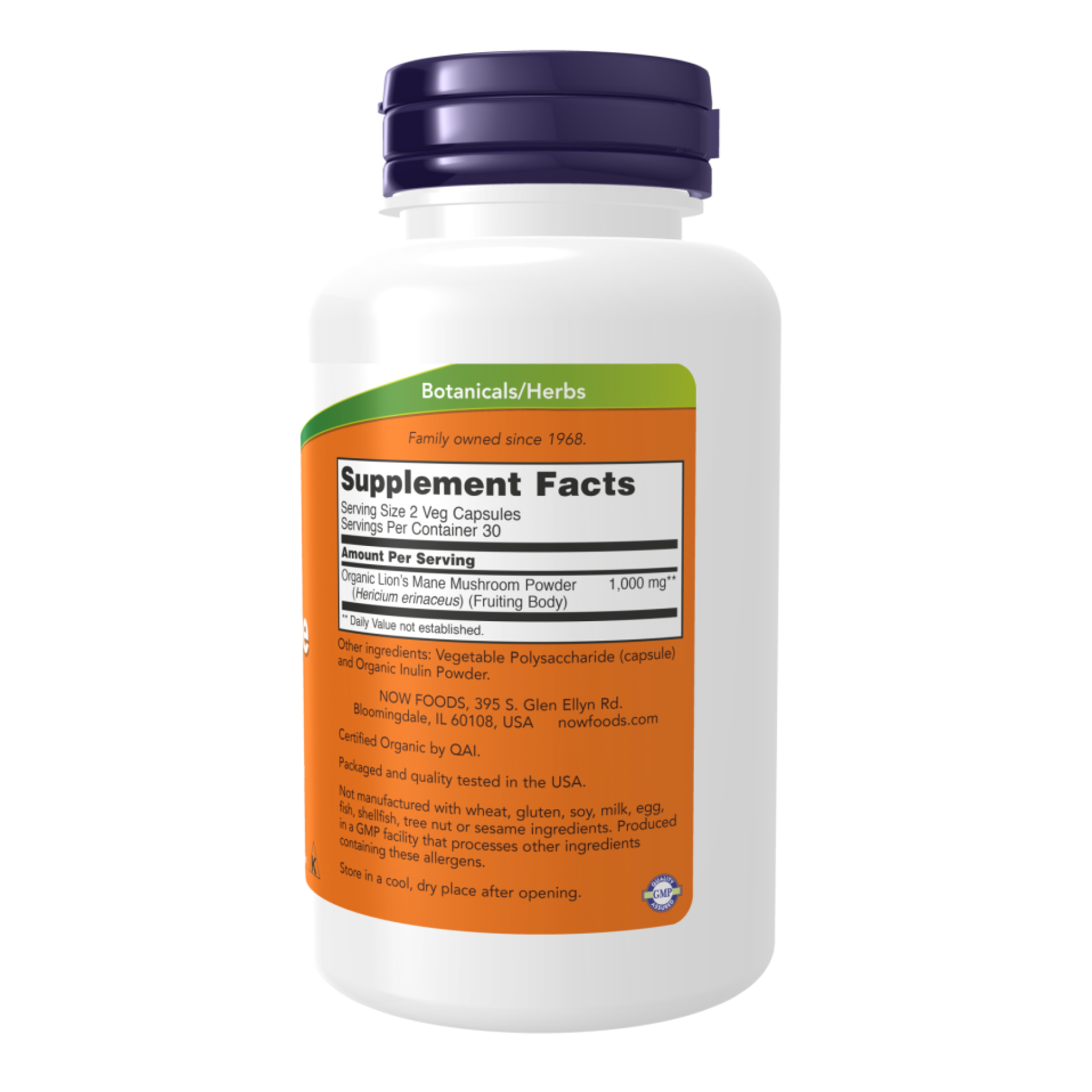 Lion's Mane 500mg - 60 vcaps (Пошкоджена етикетка) - Зображення 2