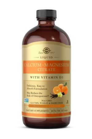 Liquid Calcium Magnesium Citrate with Vitamin D3 - 473ml Natural Orange-Vanilla
