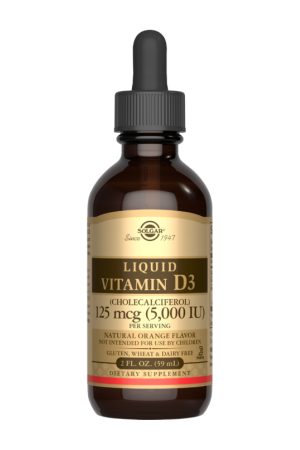 Liquid Vitamin D3 (Cholecalciferol) 125 mcg (5,000 IU) - 59ml Natural Orange