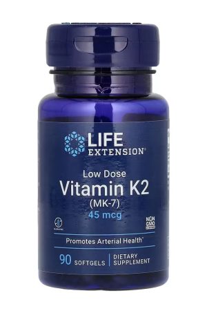 Low Dose Vitamin K2 45 mcg - 90 softgels