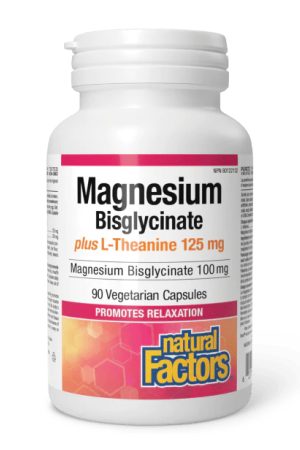 Magnesium Bisglycinate 100 mg plus L-Theanine 125 mg - 90 vcaps