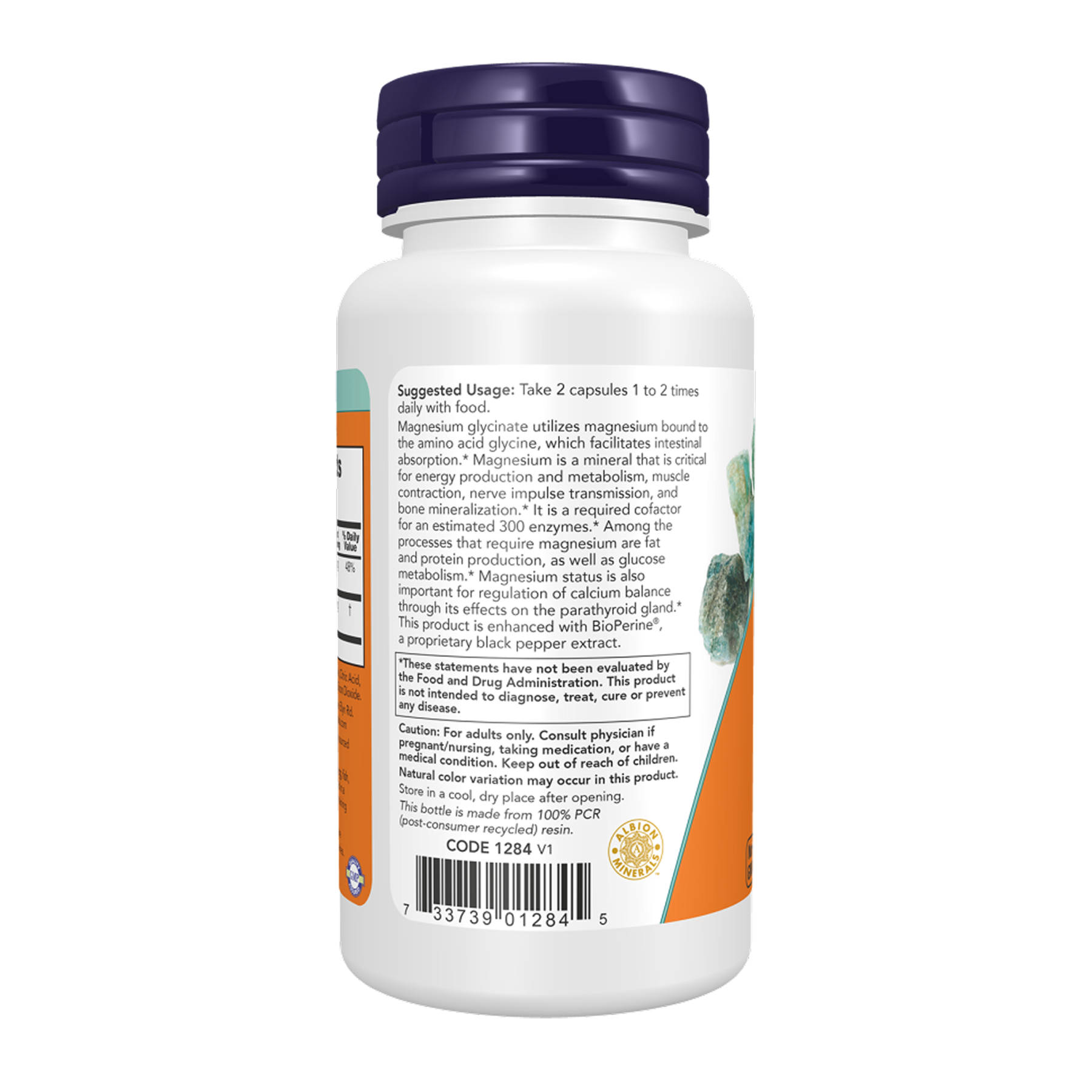 Magnesium Glycinate with BioPerine - 60 vcaps - Зображення 3