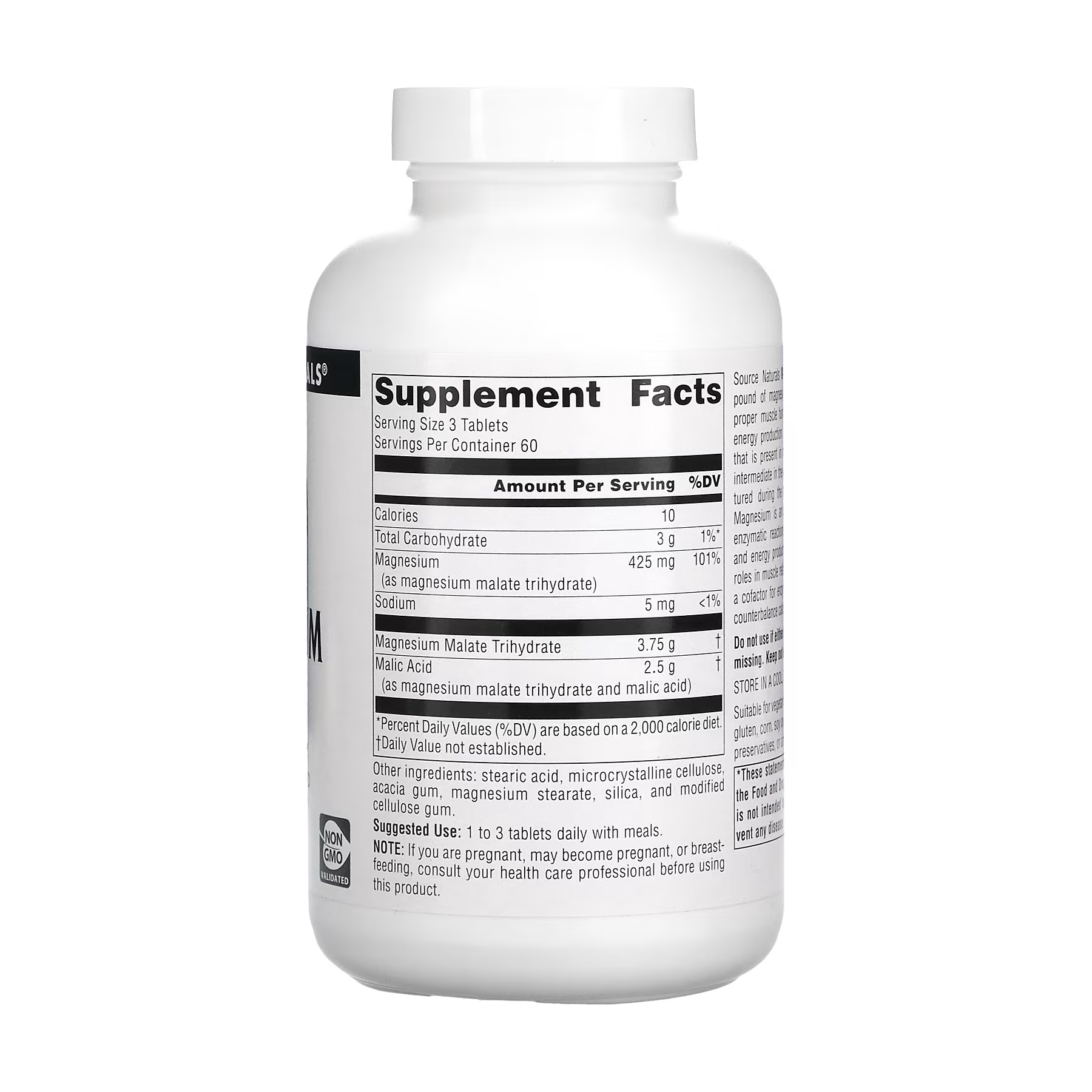 Magnesium Malate 1250 mg - 180 tabs - Зображення 2