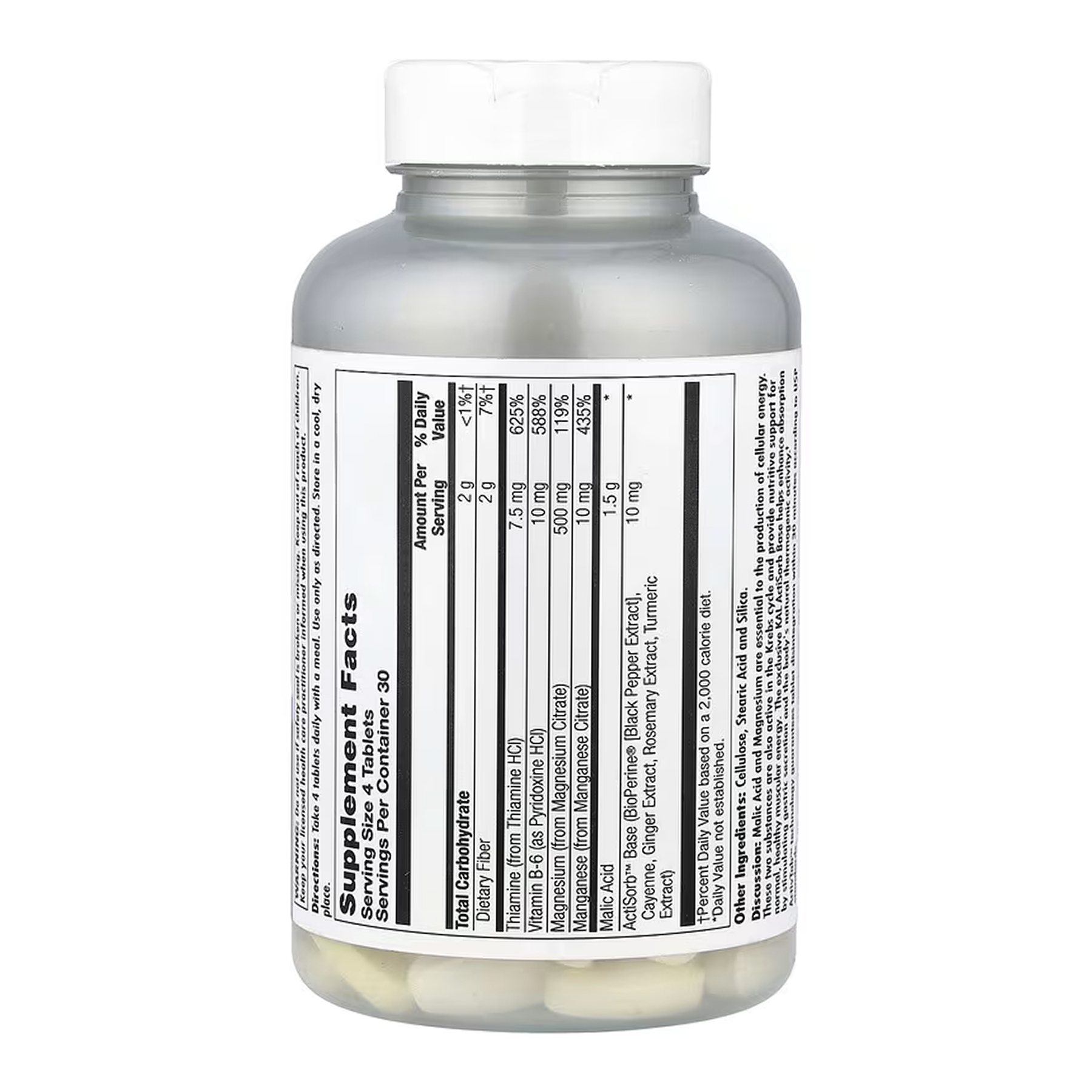 Malic Acid with Magnesium - 120 tabs - Зображення 2