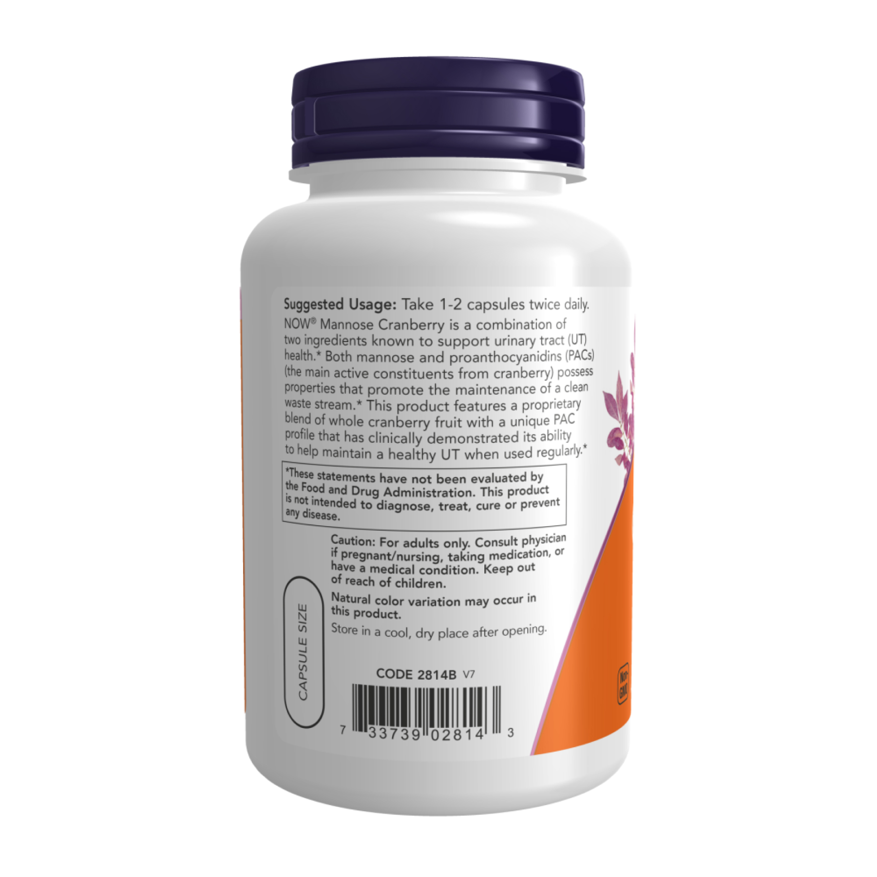 Mannose Cranberry - 90 vcaps - Зображення 3