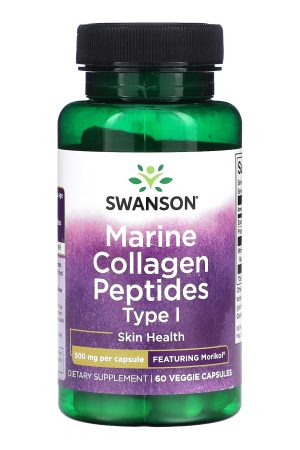 Marine Collagen Peptides Type I Featuring Morikol 500mg - 60 vcaps