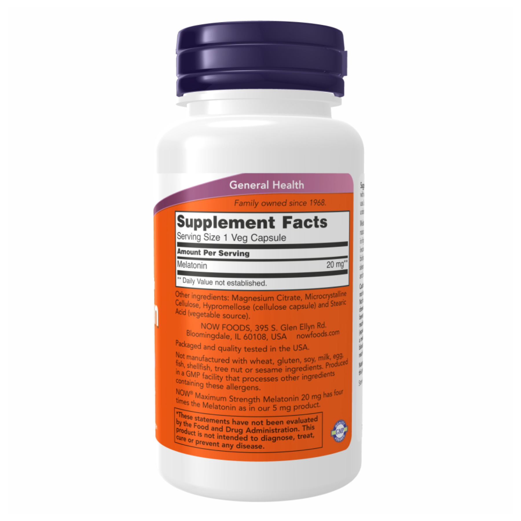 Melatonin 20mg - 90 vcaps - Зображення 2