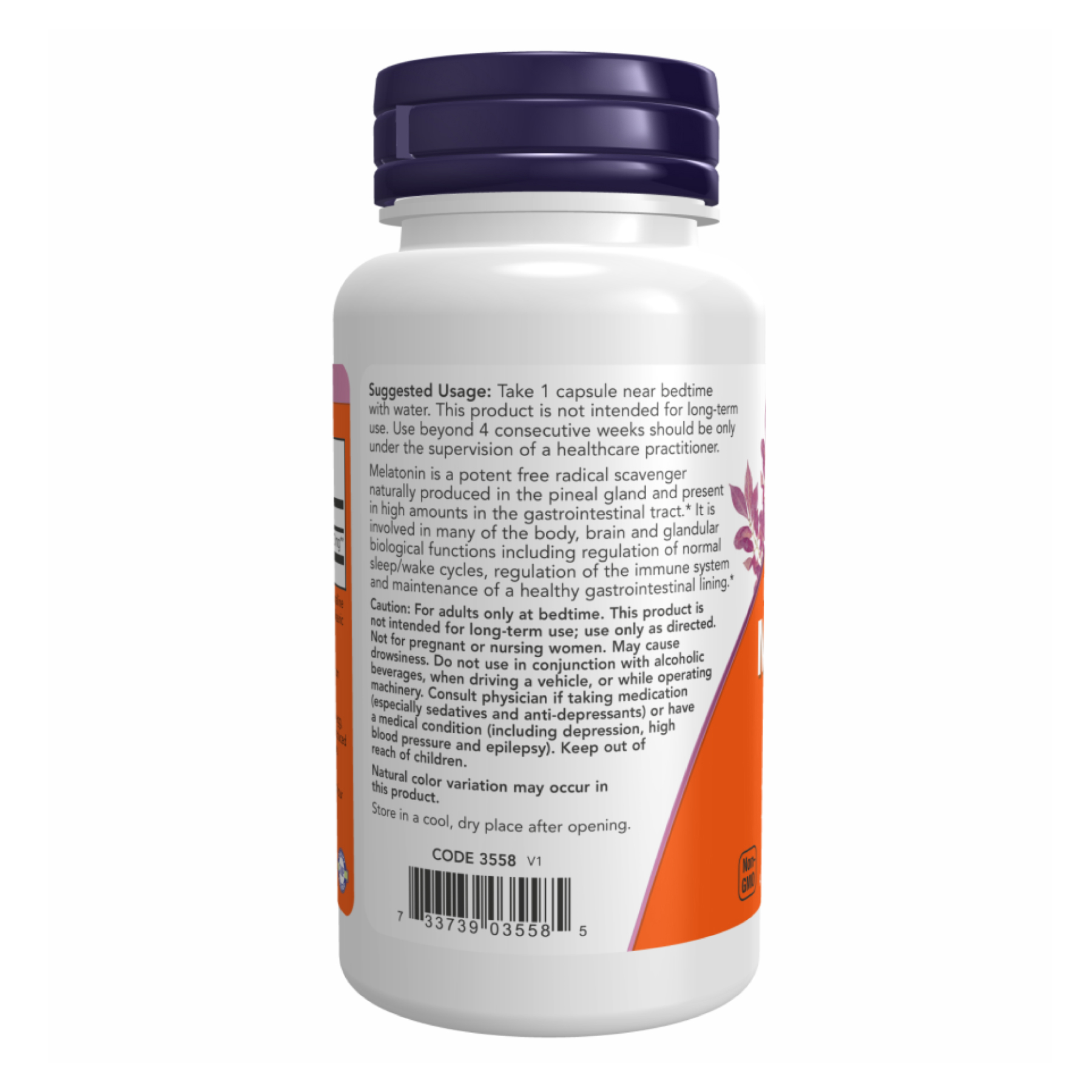 Melatonin 20mg - 90 vcaps - Зображення 3