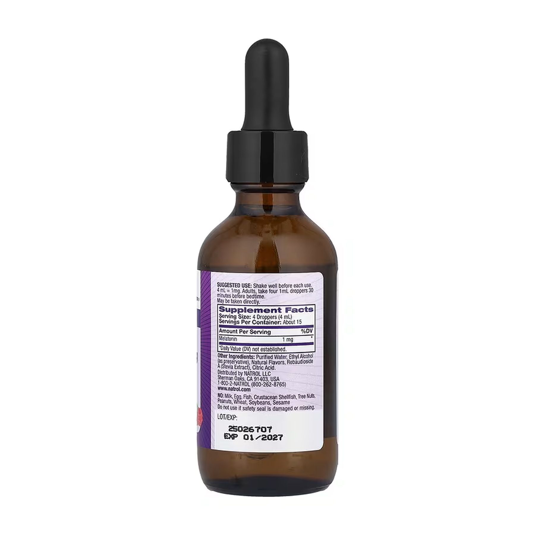 Melatonin Liquid 1mg - 60 ml - Зображення 2