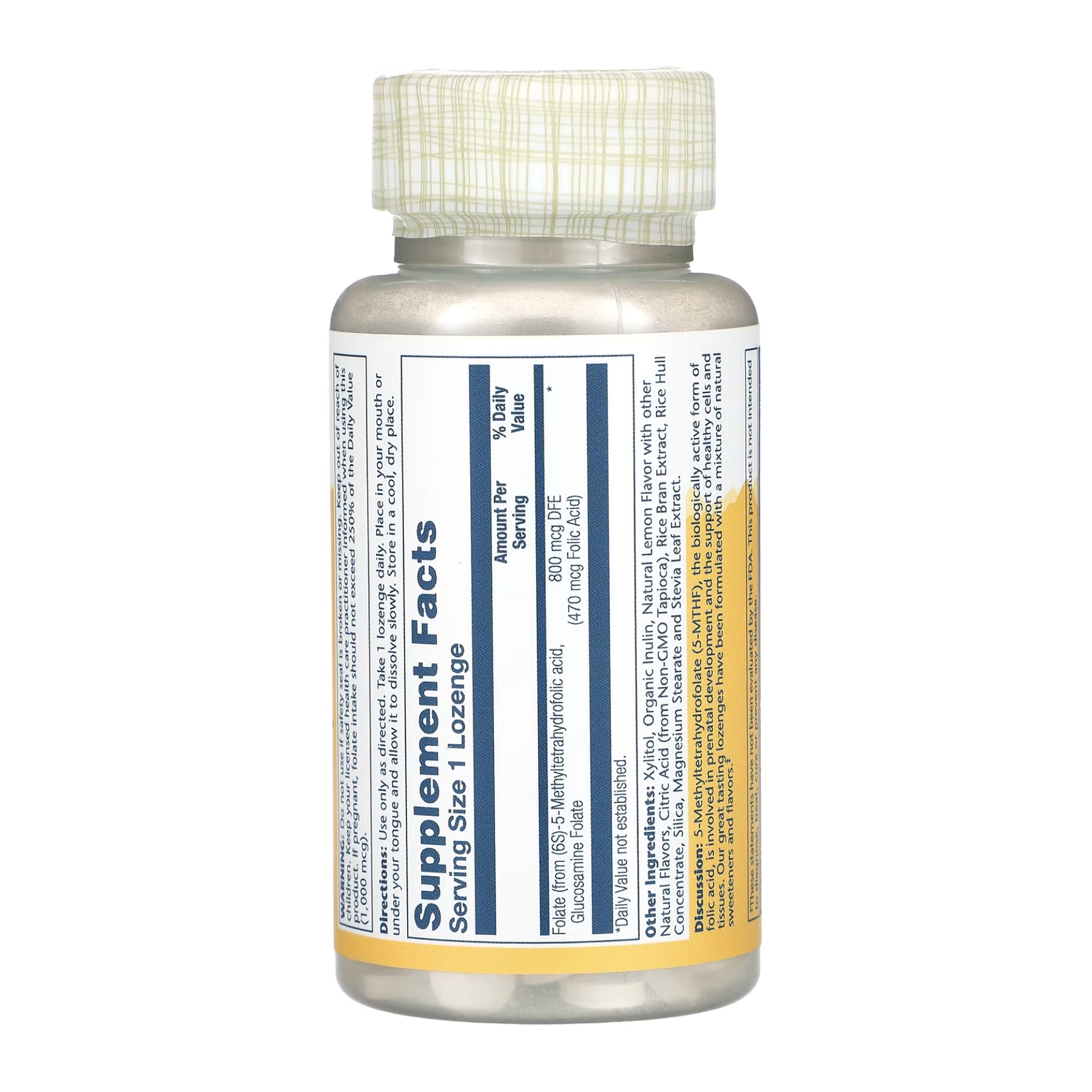 Methyl Folate 800mcg - 60 lozenges - Зображення 2