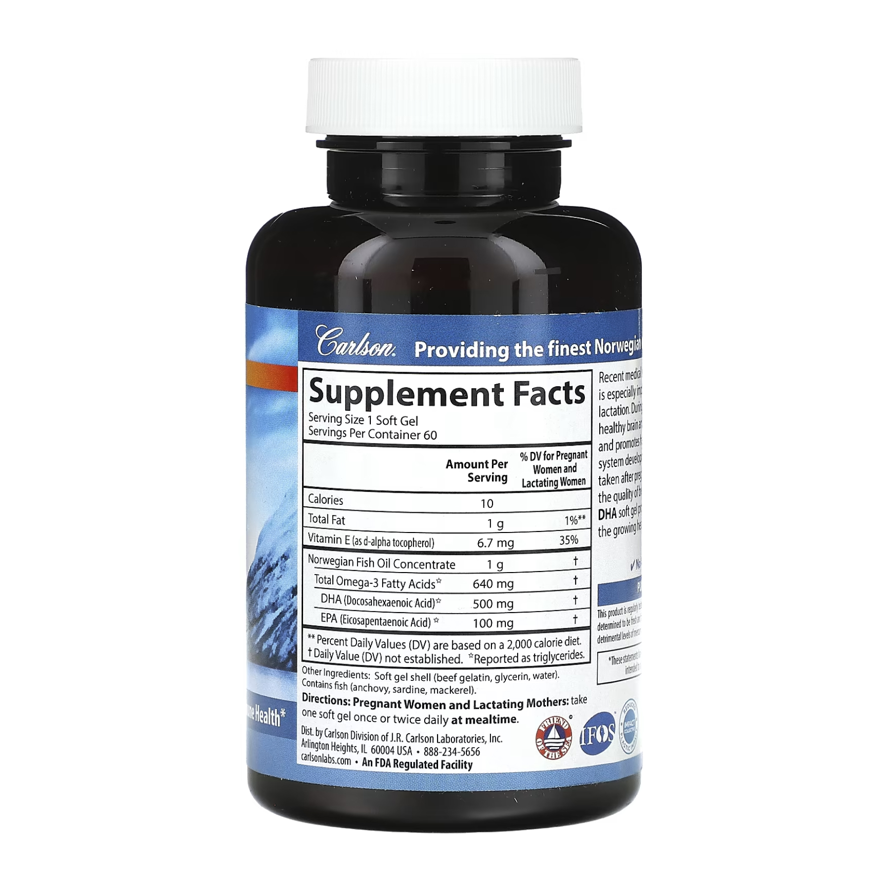 Mother's DHA 500mg - 60 softgels - Зображення 2
