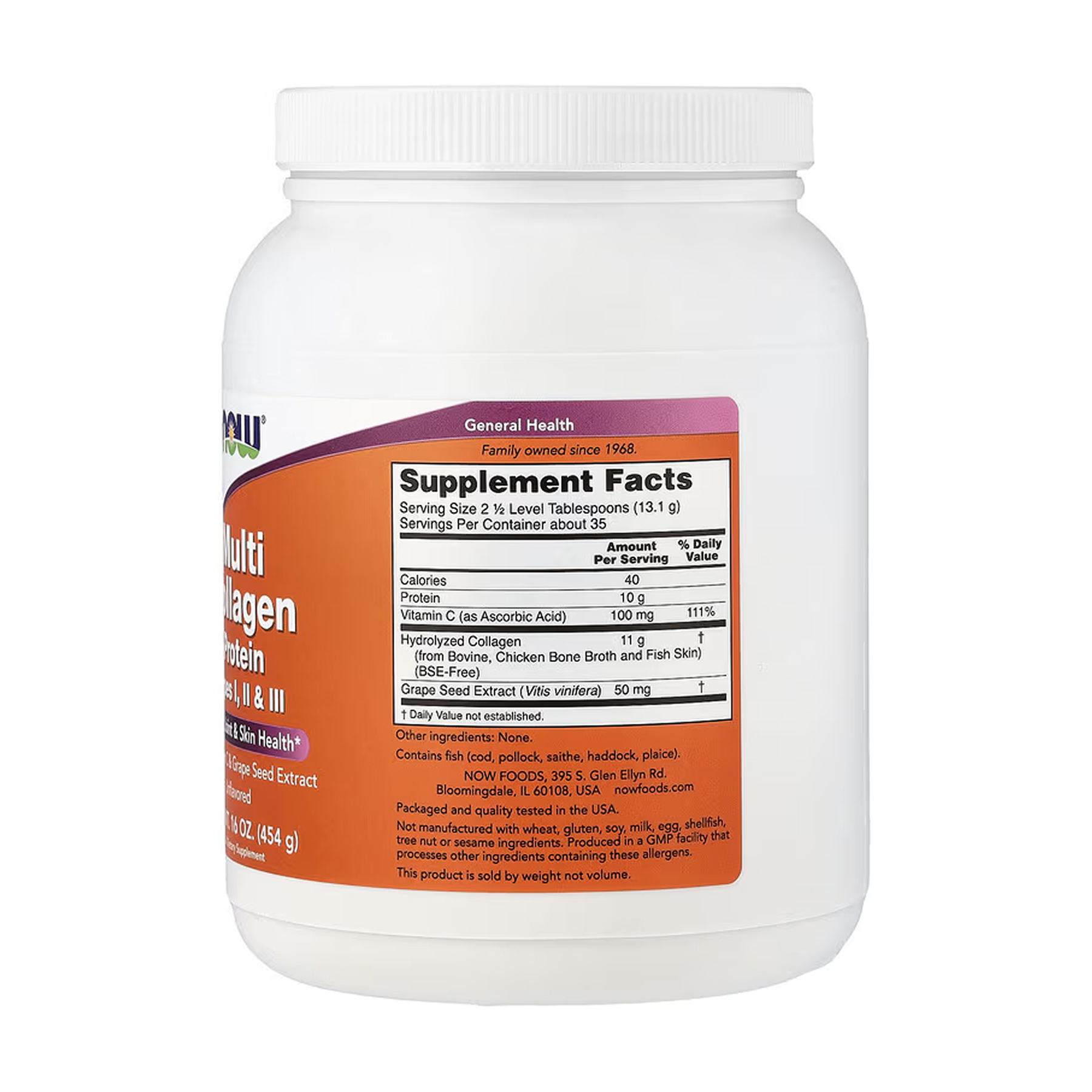 Multi Collagen Protein - 454g Unflavored - Зображення 2