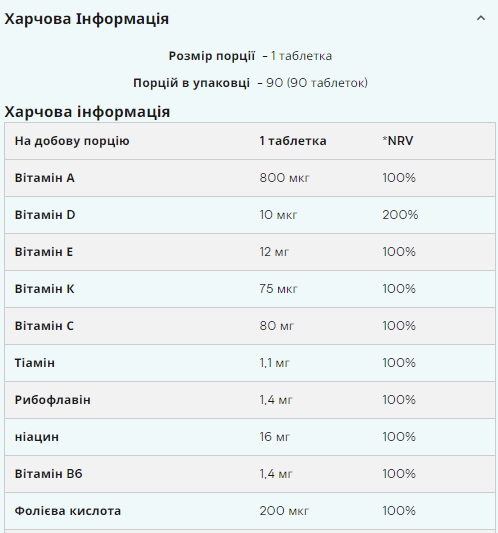A-Z Multivitamin - 90tab - Зображення 2