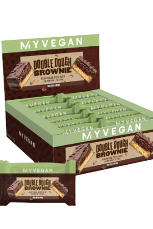 Vegan Double Dough Brownie - 12x60g Chocolate Chip