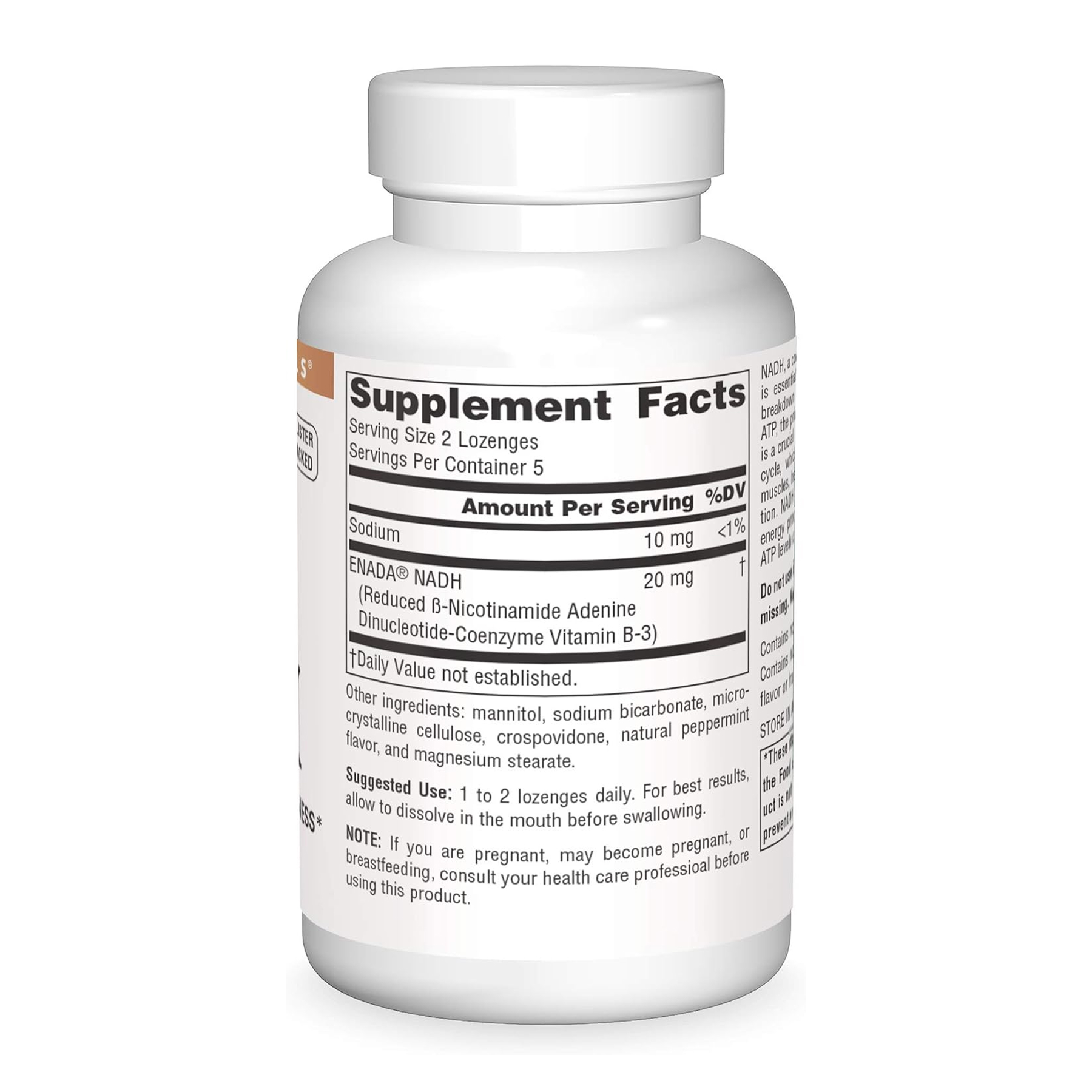NADH 10mg Peppermint - 10 lozenges - Зображення 2