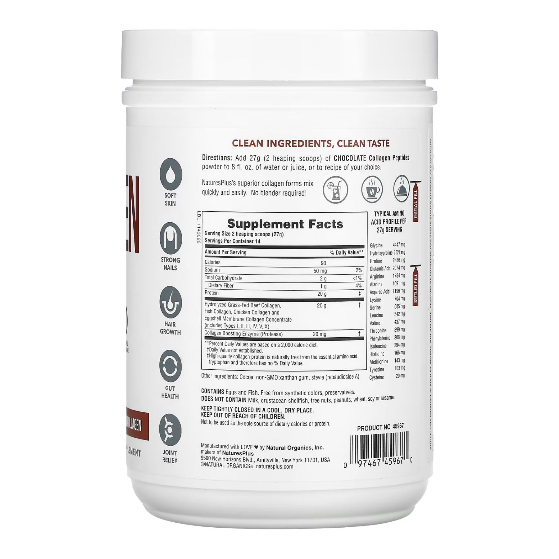 Collagen Peptides - 378g Chocolate - Зображення 2