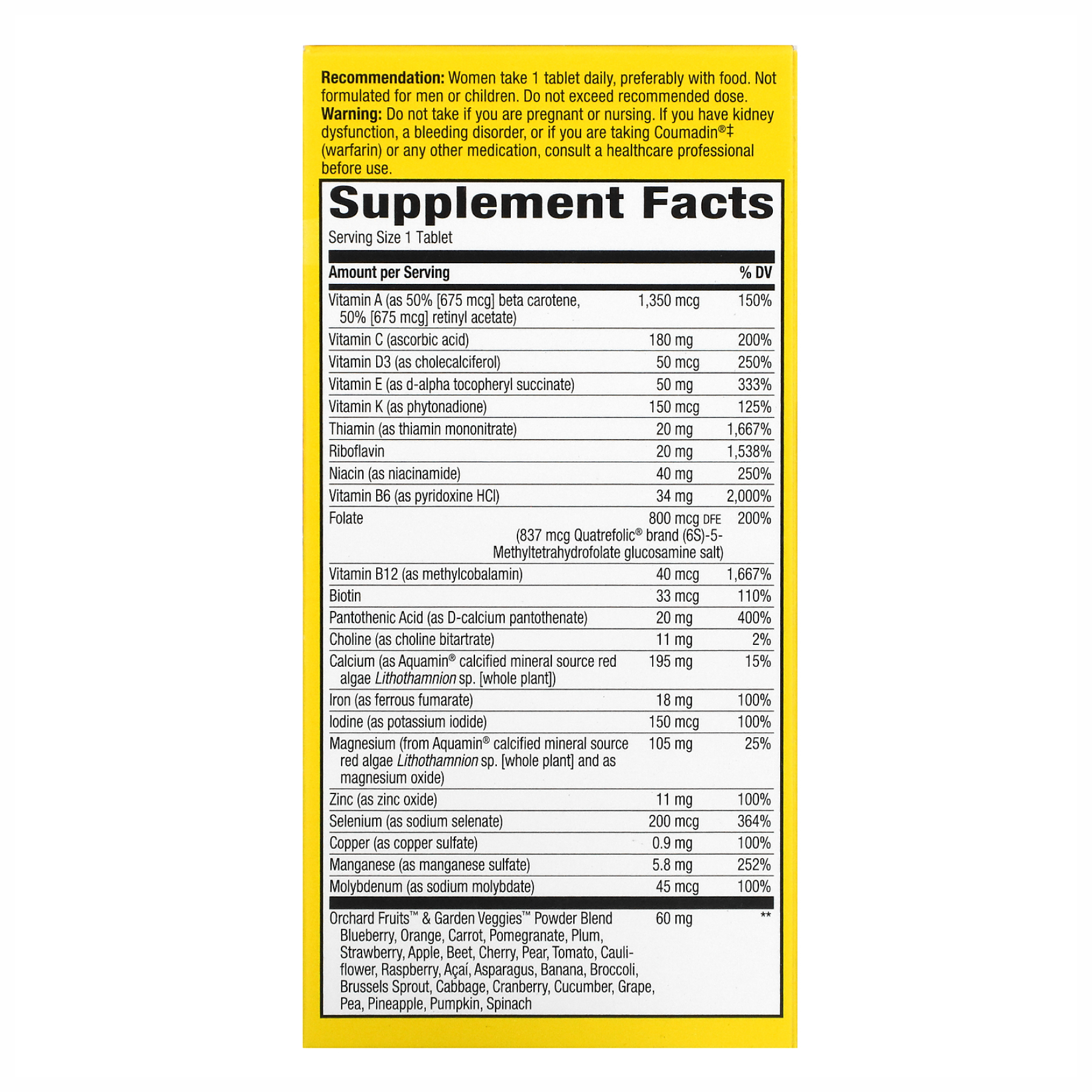 Women's Ultra Potency Complete Multivitamin - 30 tabs - Зображення 2