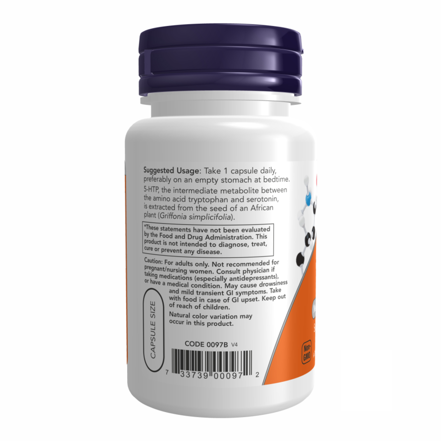 5-HTP 50mg - 90 vcaps - Зображення 3