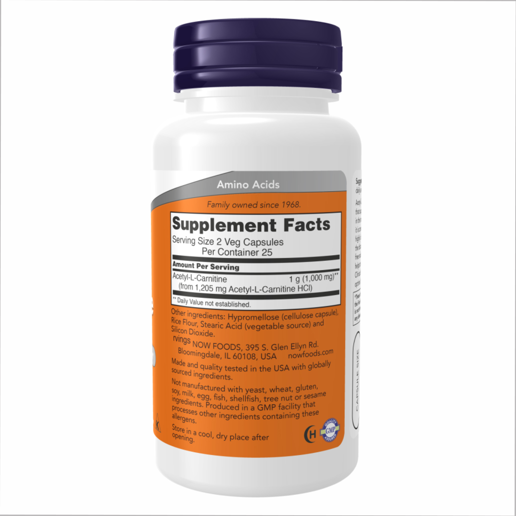 Acetyl L-Carnitine 500mg - 200 vcaps - Зображення 2